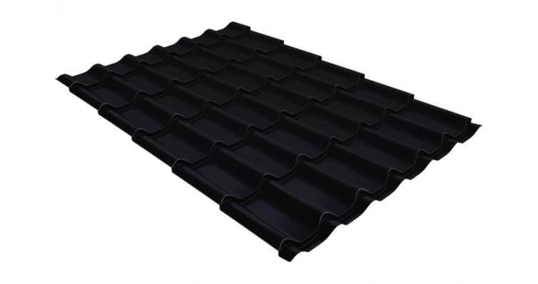 Металлочерепица классик GL 0,5 покрытие Rooftop Бархат RAL 9005 черный