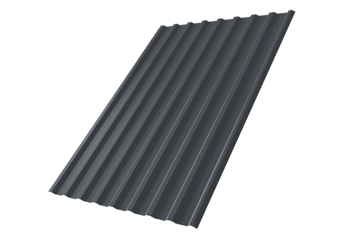 Профнастил С20R 0,7 PE RAL 7024 мокрый асфальт