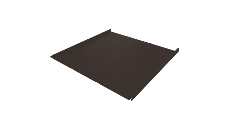 Фальц двойной стоячий Line 0,5 Rooftop Бархат с пленкой на замках RR 32 темно-коричневый