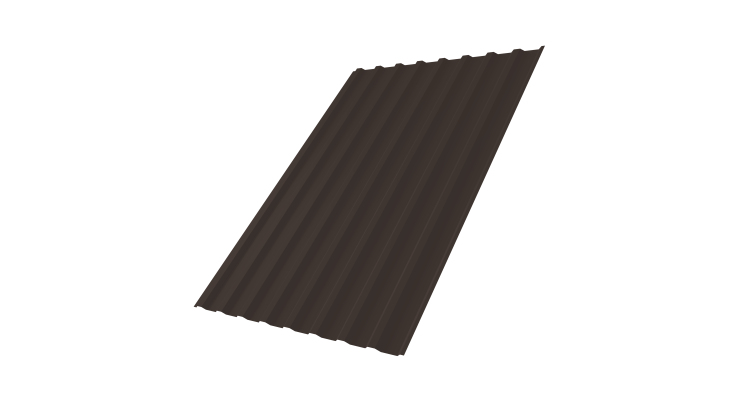 Профнастил С20В 0,5 Satin RR 32 темно-коричневый