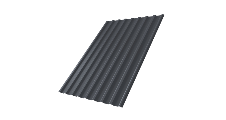 Профнастил С20R 0,5 PurPro RAL 7024 мокрый асфальт