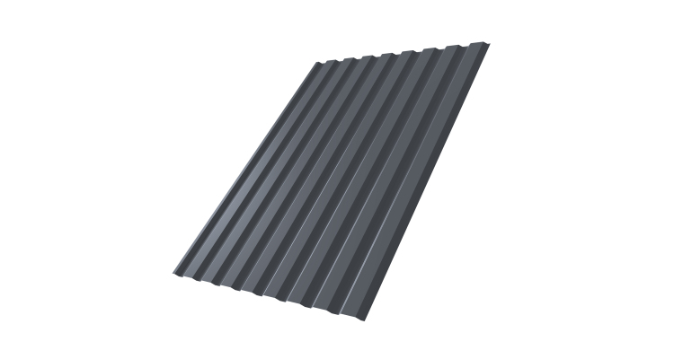 Профнастил С20A 0,45 Drap-double TX RAL 7024 мокрый асфальт