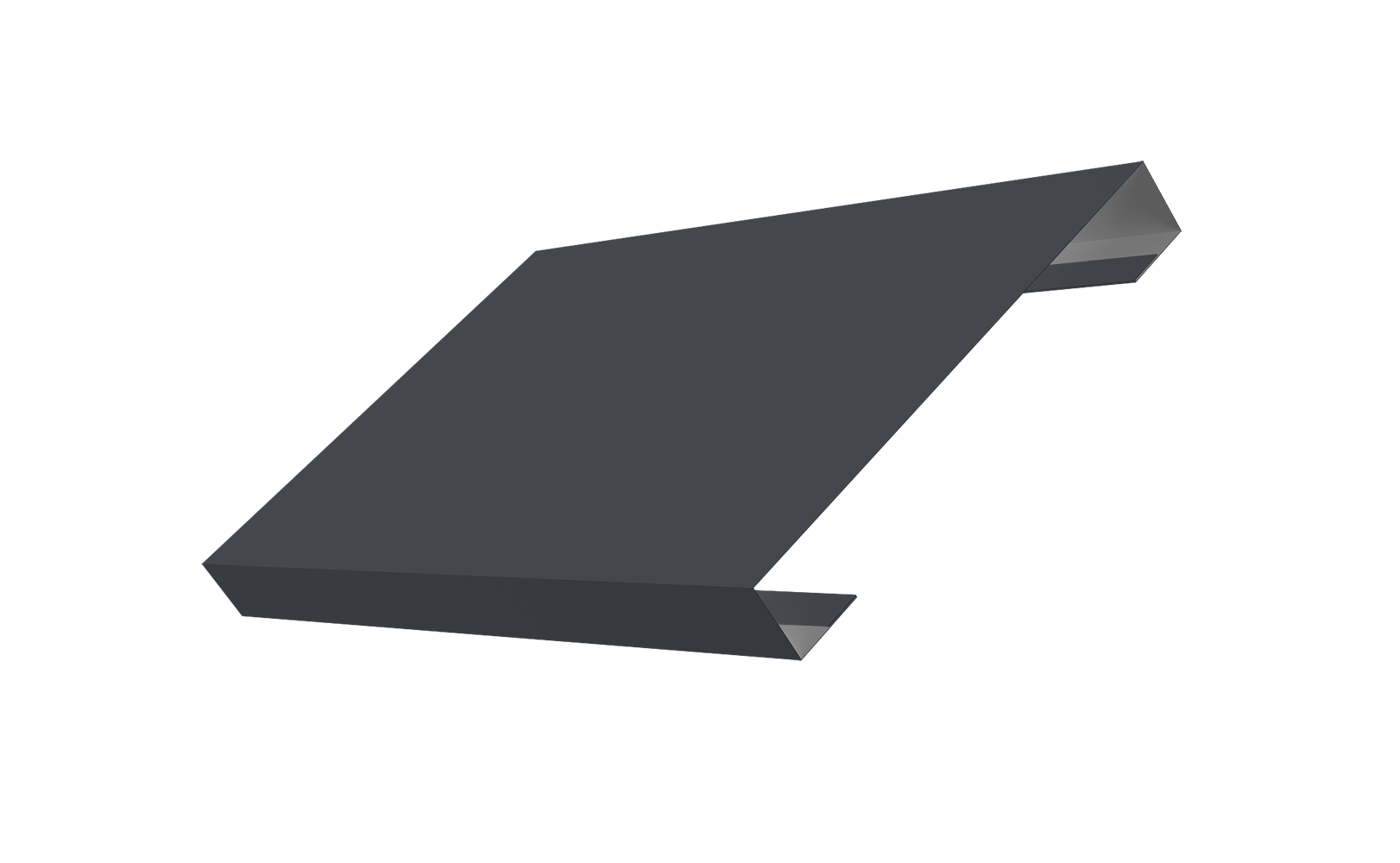 Ламель лицевая 150 забора жалюзи Texas 0.5 Satin с пленкой RAL 7024 мокрый асфальт