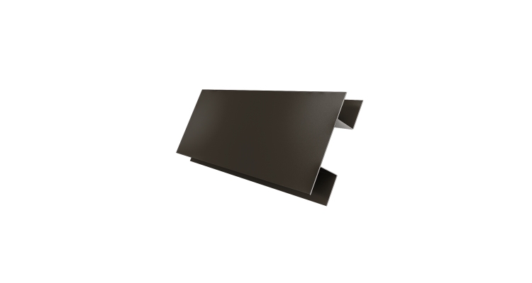 Планка H-образная стыковочная сложная 0,5 Satin с пленкой RR 32 темно-коричневый (3м)