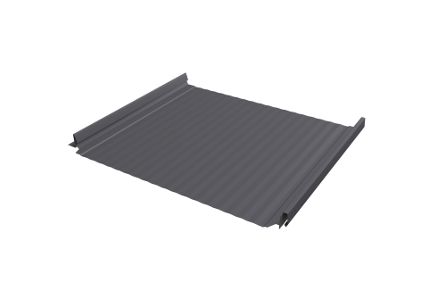 Кликфальц Pro Gofr Grand Line 0,5 PE с пленкой на замках RAL 7004 сигнальный серый