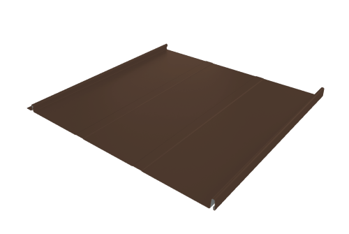 Фальц двойной стоячий Line Grand Line 0,5 PE с пленкой на замках RAL 8017 шоколад