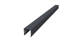 Планка вертикальная лицевая для забора жалюзи Palermo 0,5 PurPro RAL 7024 мокрый асфальт (2,5м)