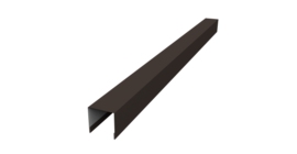 Планка вертикальная лицевая для забора жалюзи Palermo 0,5 Satin RR 32 темно-коричневый (2,5м)