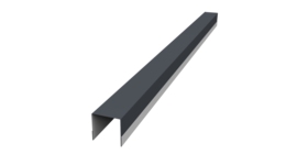 Планка вертикальная обратная для забора жалюзи Palermo 0,5 Rooftop Бархат RAL 7024 мокрый асфальт (2,5м)