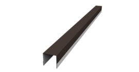 Планка вертикальная обратная для забора жалюзи Palermo 0,5 PurPro Matt 275 RR 32 темно-коричневый (3м)