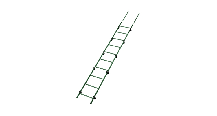 Лестница кровельная Grand Line RAL 6002 2,76м