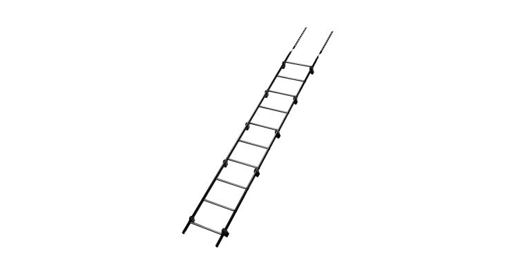 Лестница кровельная Grand Line RAL 9005 2,76м