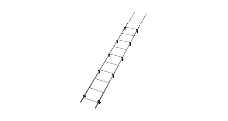 Лестница кровельная Grand Line RAL 9006 2,76м