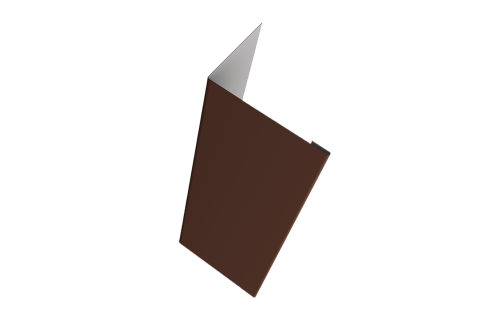 Нащельник для калиток и ворот 25х35 жалюзи Milan, Tokyo, Palermo 0,45 Drap RAL 8017 шоколад (L1,68)