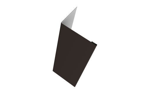 Нащельник для калиток и ворот 25х35 жалюзи Milan, Tokyo, Palermo 0,5 Satin RR 32 темно-коричневый (L2,0)